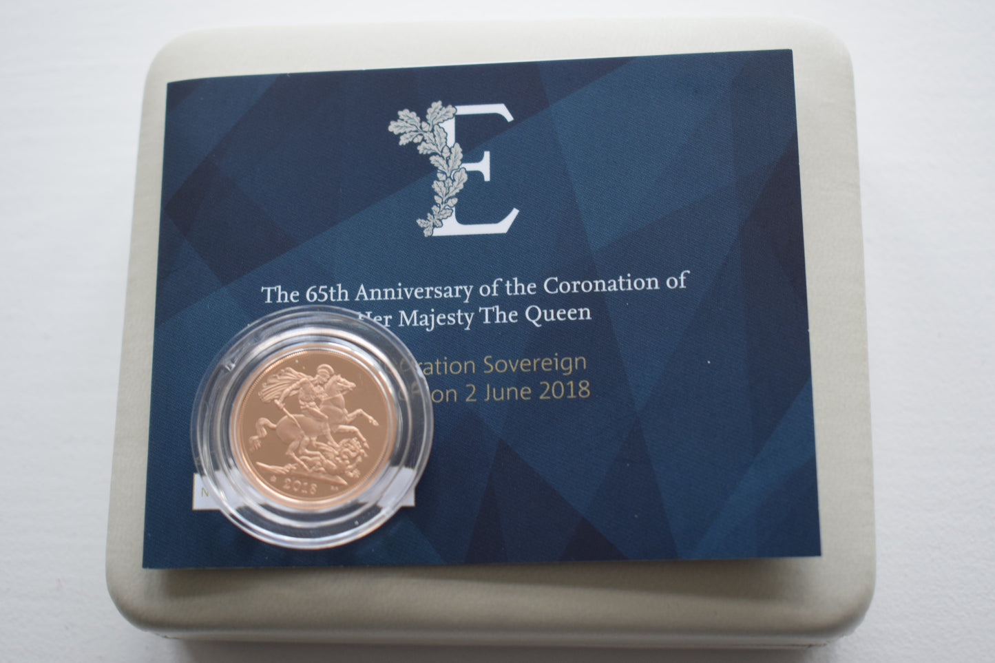 2018 RM 65th Anniversary of QE II Coronation Sovereign Proof Gold AGW 7.99 g Box