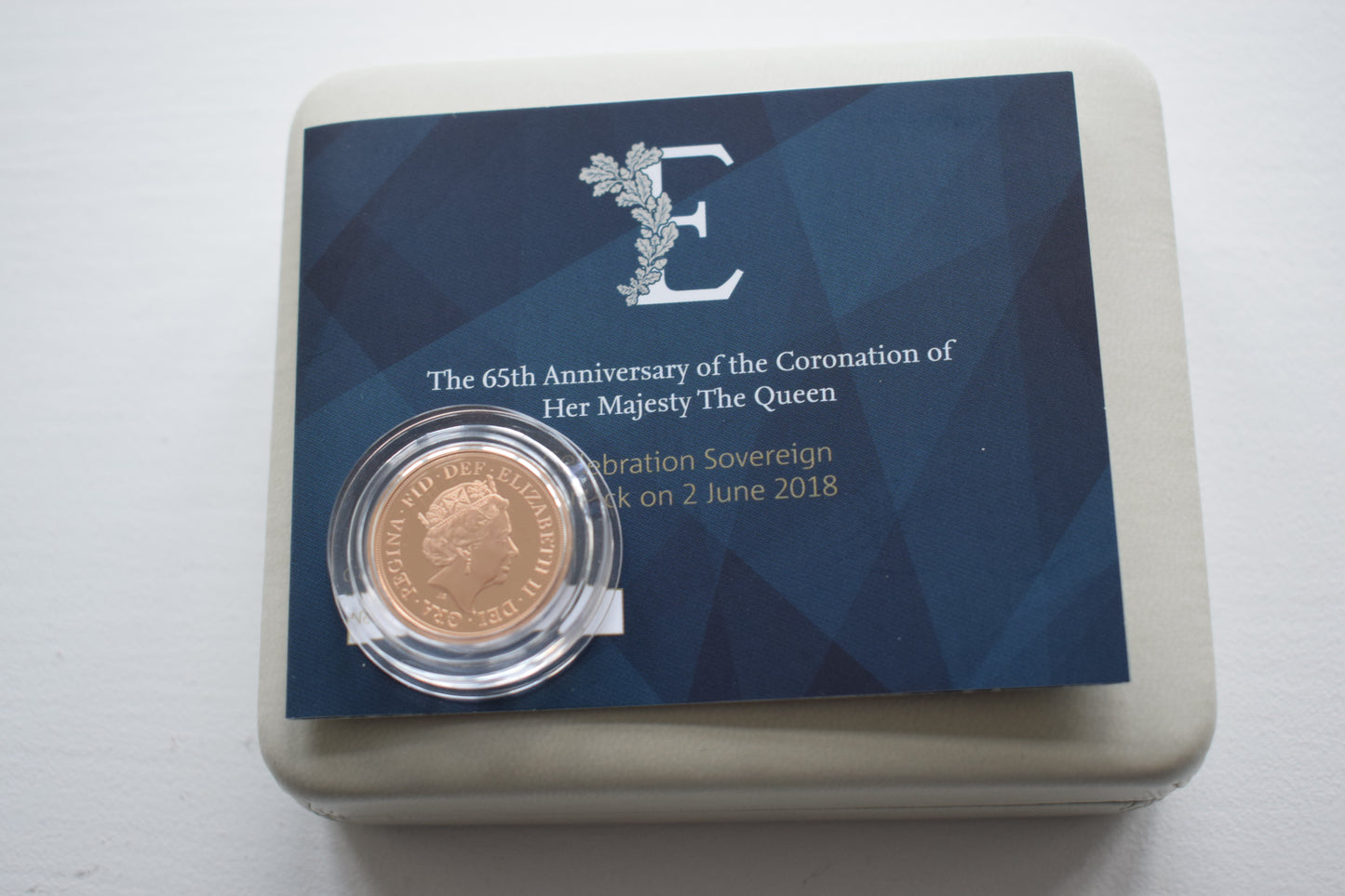 2018 RM 65th Anniversary of QE II Coronation Sovereign Proof Gold AGW 7.99 g Box