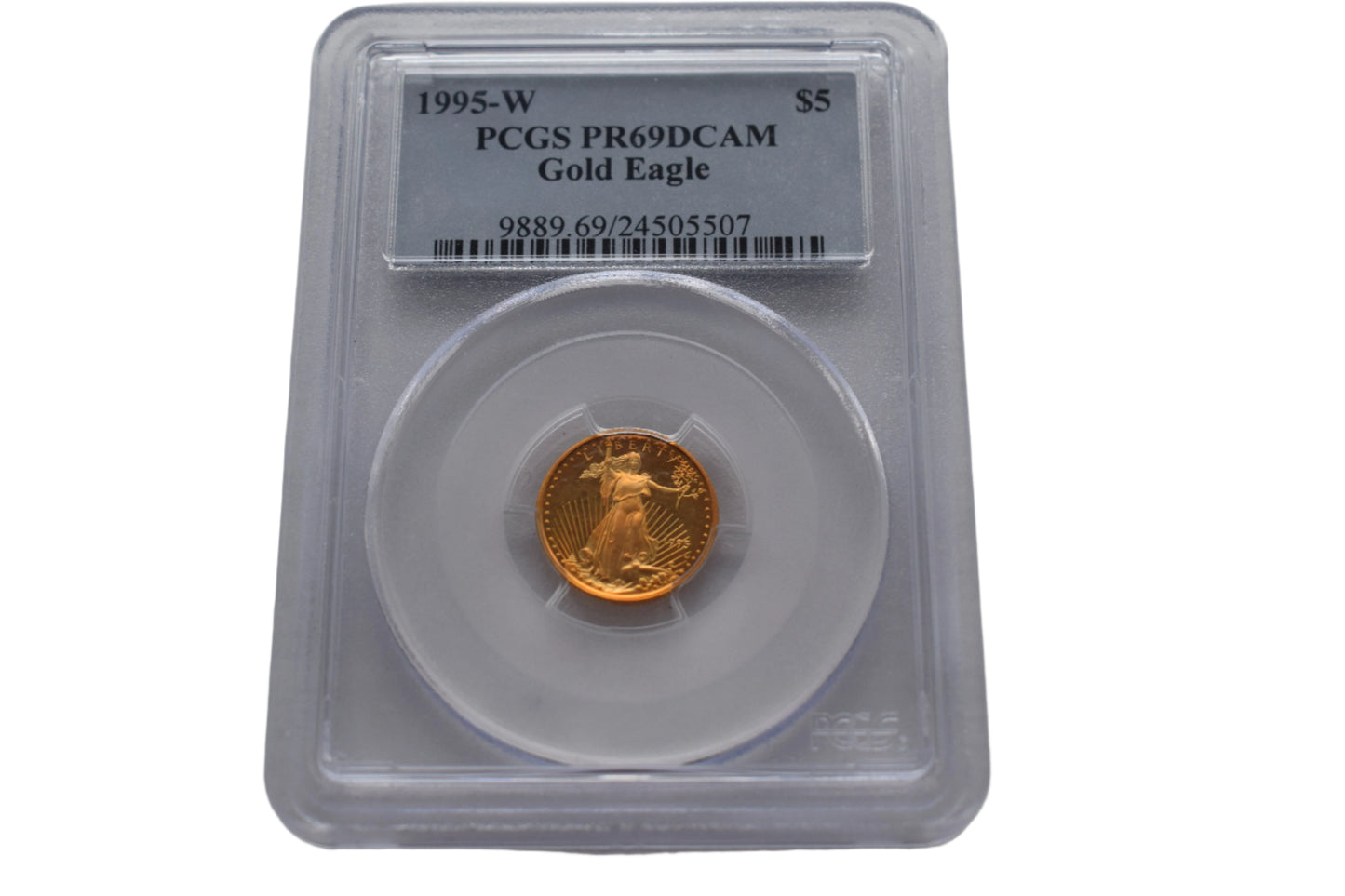 1995 W AMERICAN EAGLE 1/10 OZ $ 5 PCGS PR69 GOLD COIN