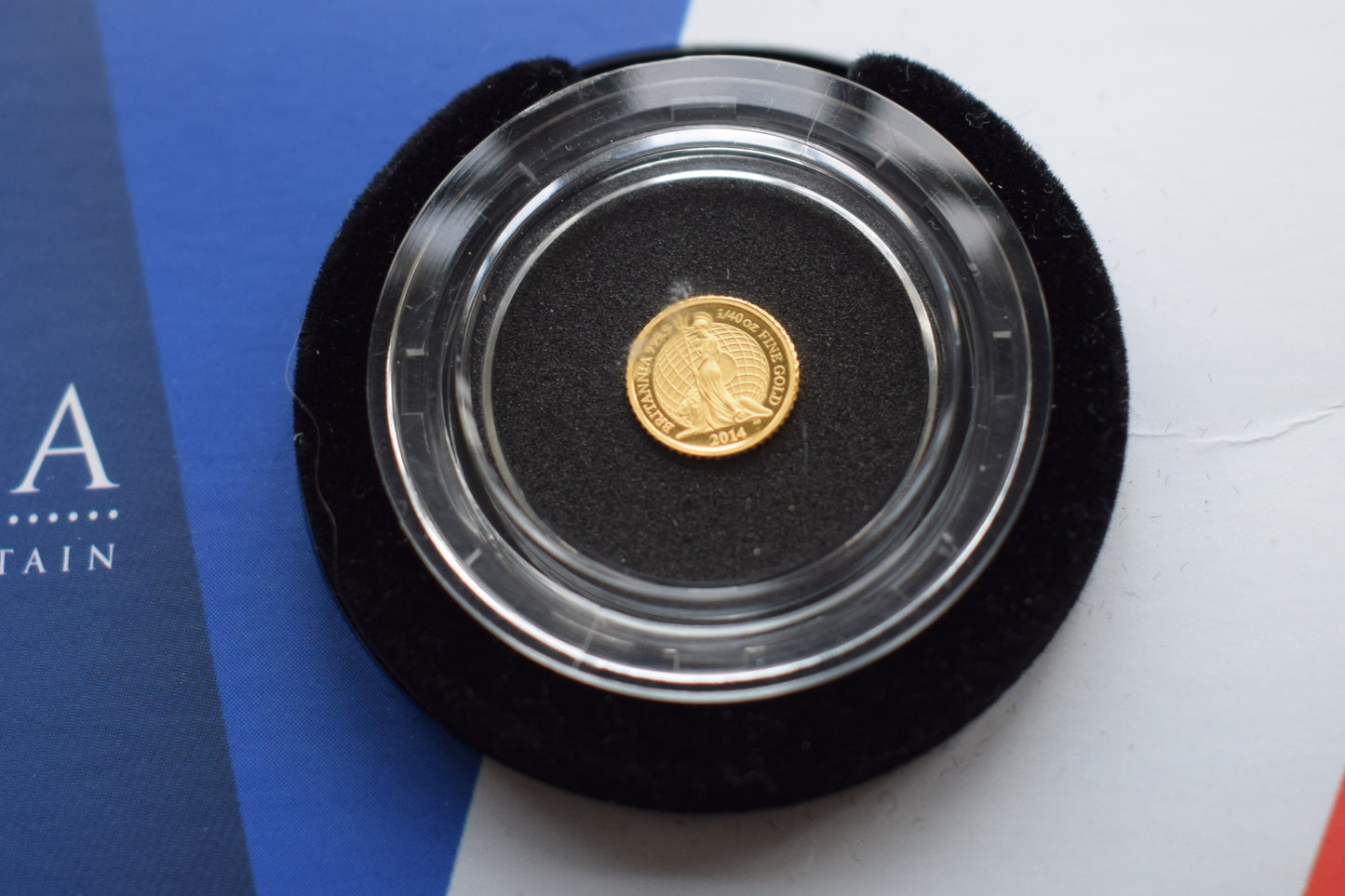 2014 Royal Mint Britannia 1/40 oz proof Gold Coin AGW 0.78g COA