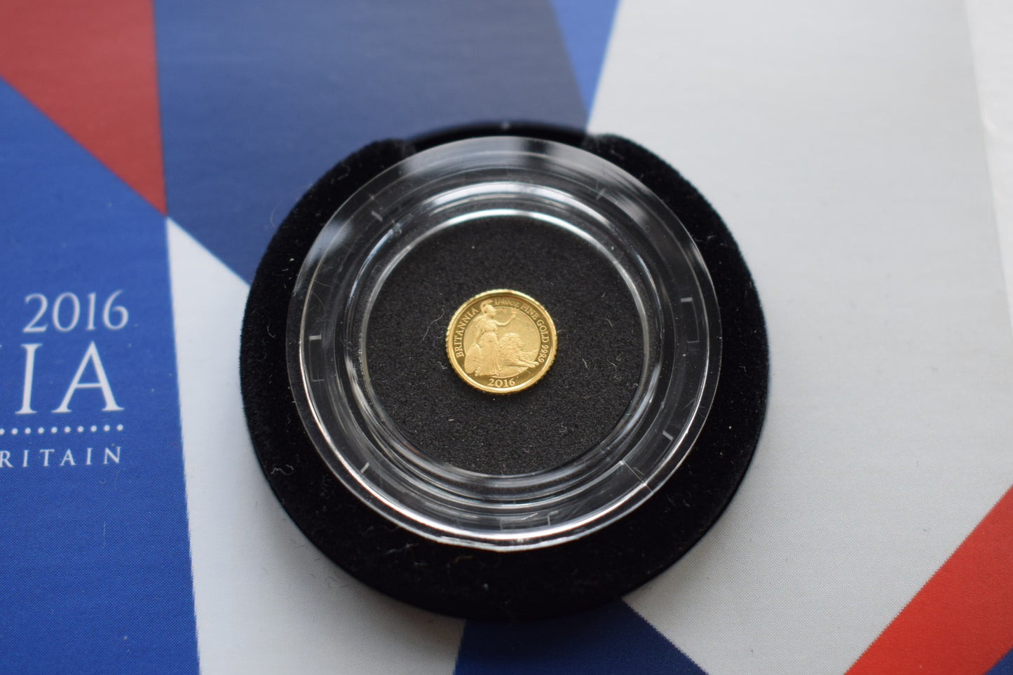 2016 Royal Mint Britannia 1/40 oz proof Gold Coin AGW 0.78g COA