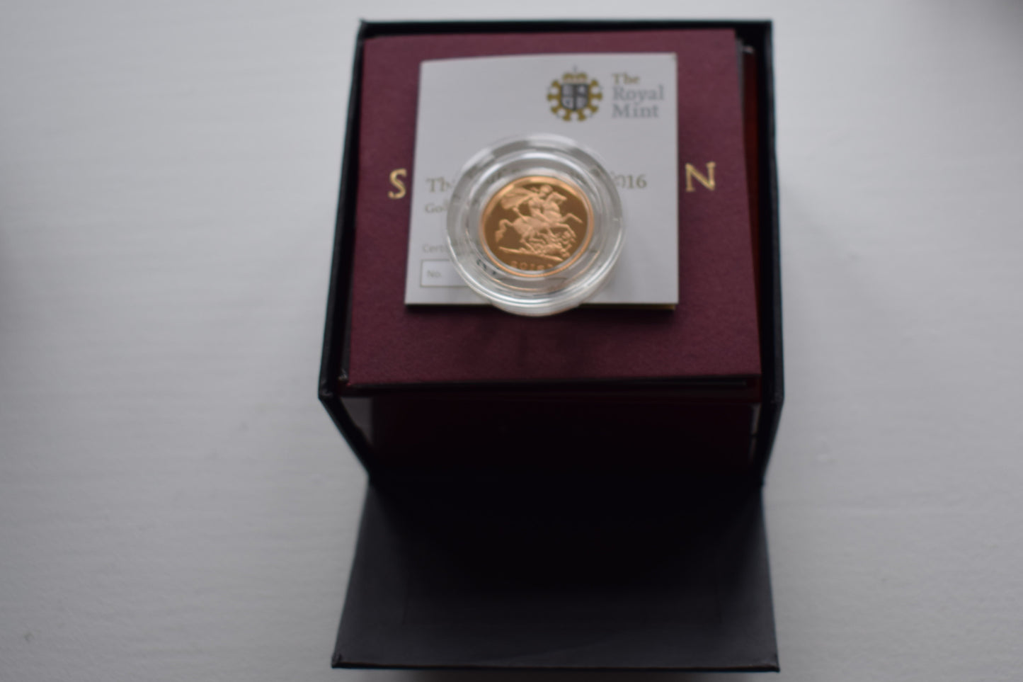 2016 RM QE II JAMES BUTLER (AGW 7.32 grams) Sovereign Proof Gold Coin Box COA