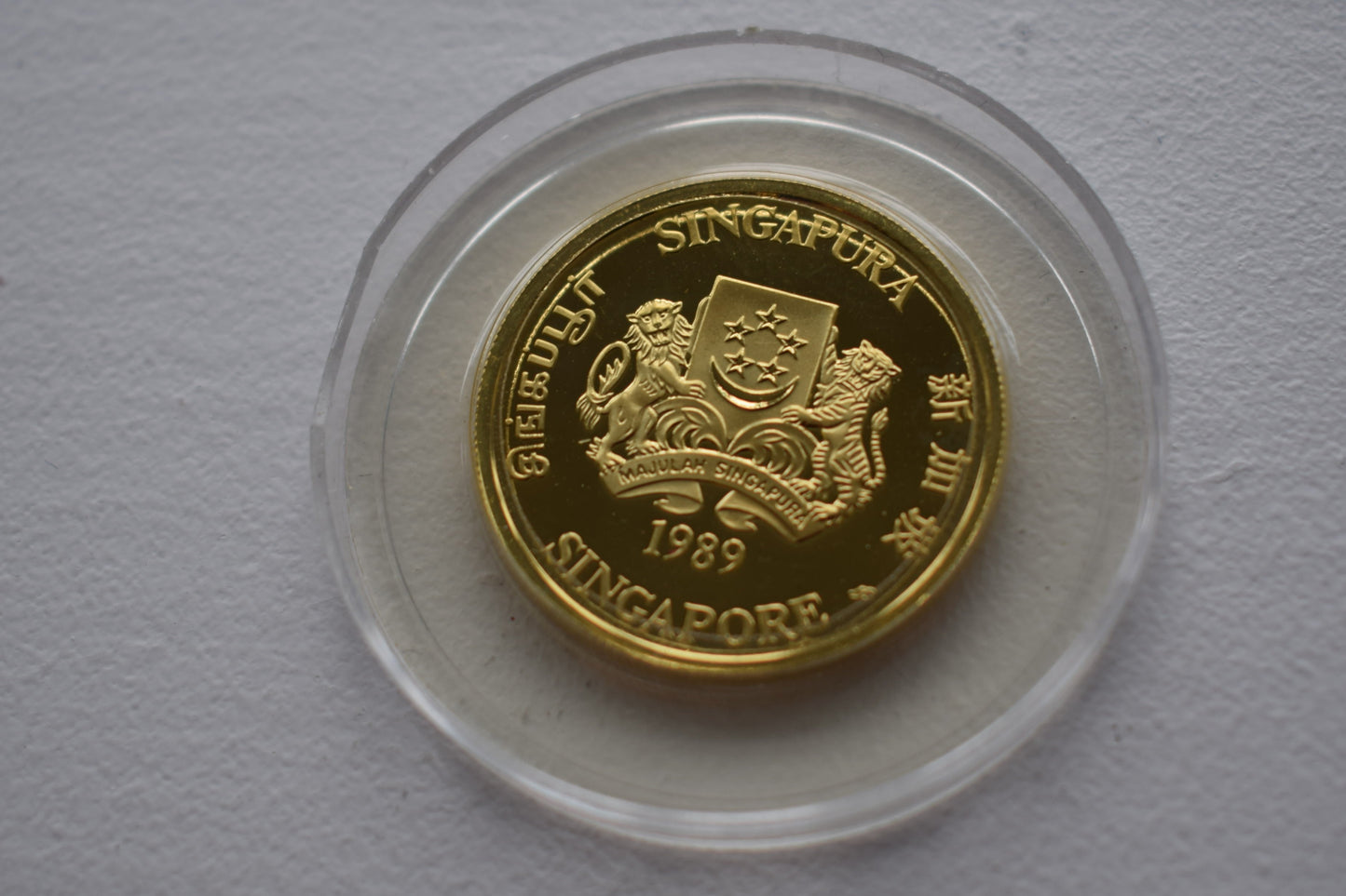 1989 Singapore Save the Children Fund 10 g Proof Gold Coin