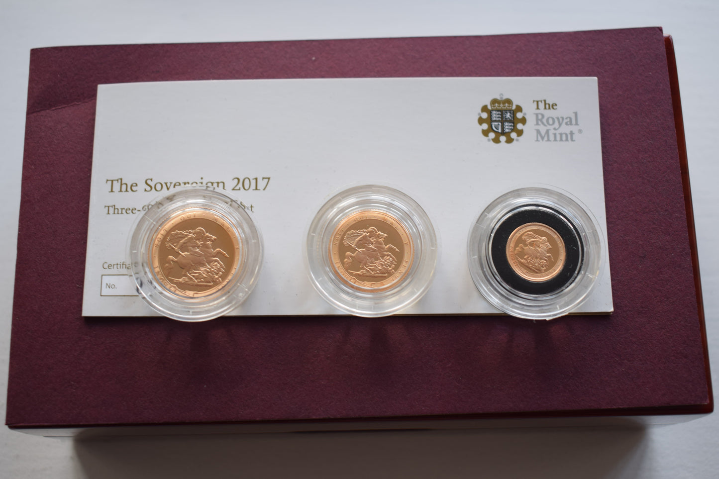 2017 RM QE II 200th Anniversary Sovereign 12.81 g Proof Gold 3 Coin Set Box COA