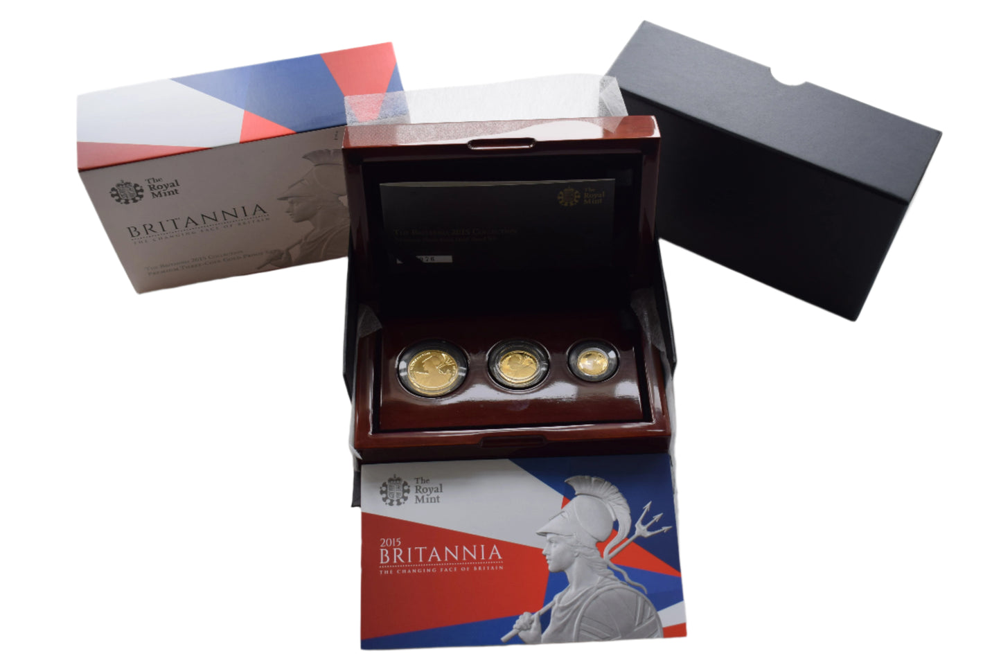 2015 Royal Mint Britannia AGW 26.44g Gold Proof 3 Coin Set Box COA