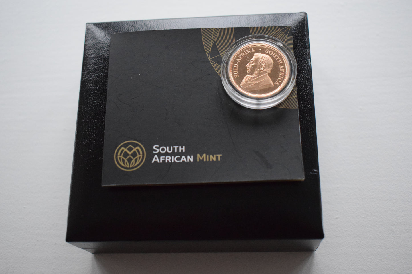 2017 SOUTH AFRICA 50th Anniversary 1/4 OZ Krugerrand Proof Gold COIN BOX COA