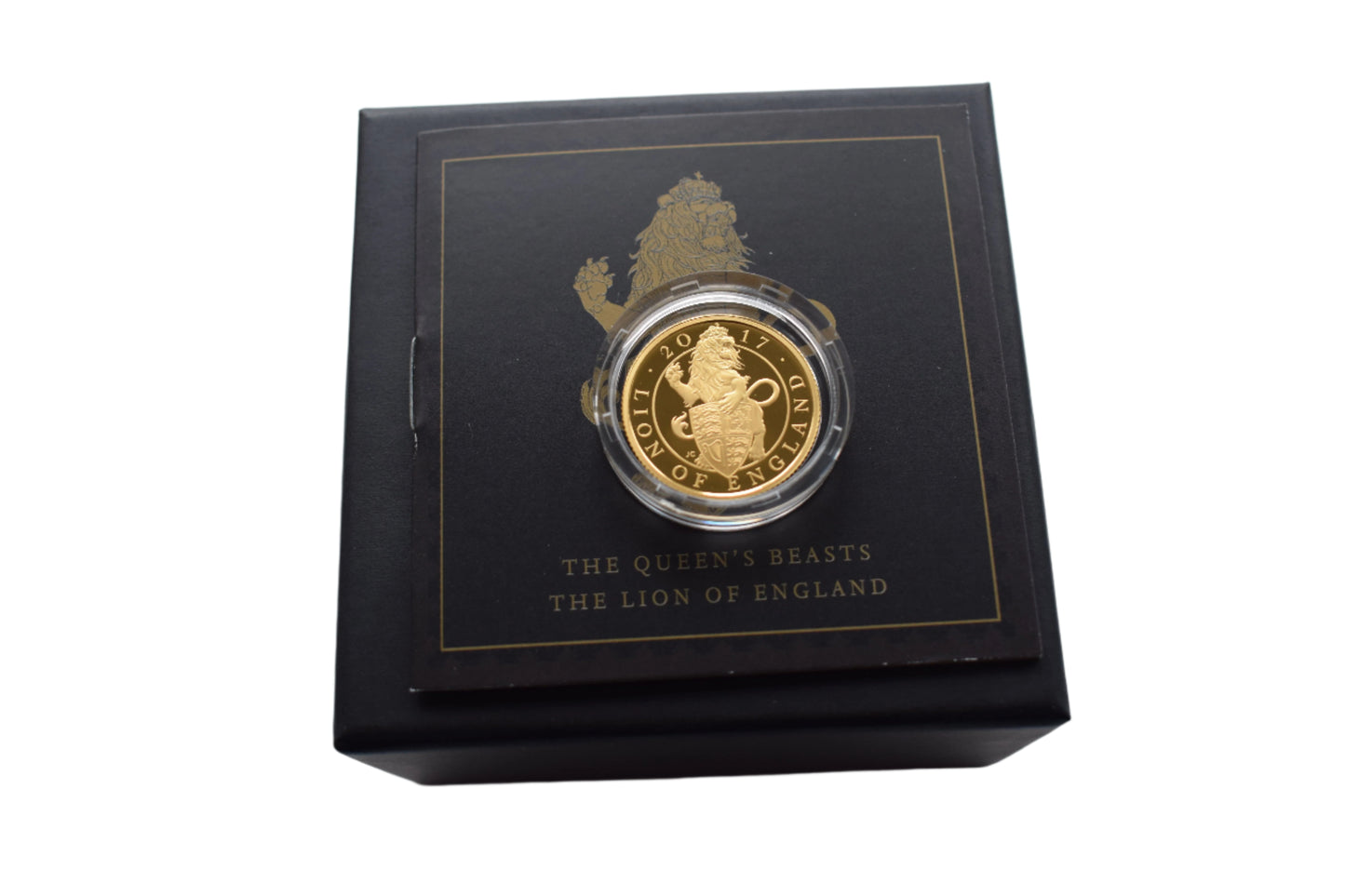 2017 RM Queens Beasts The Lion of England 1/4 oz Gold Proof Coin Box COA