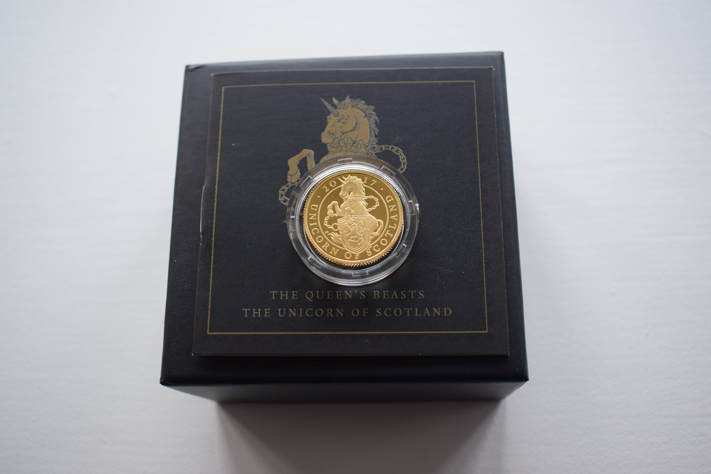 2017 Queens Beasts The Unicorn of Scotland 1/4 oz Gold Proof Coin