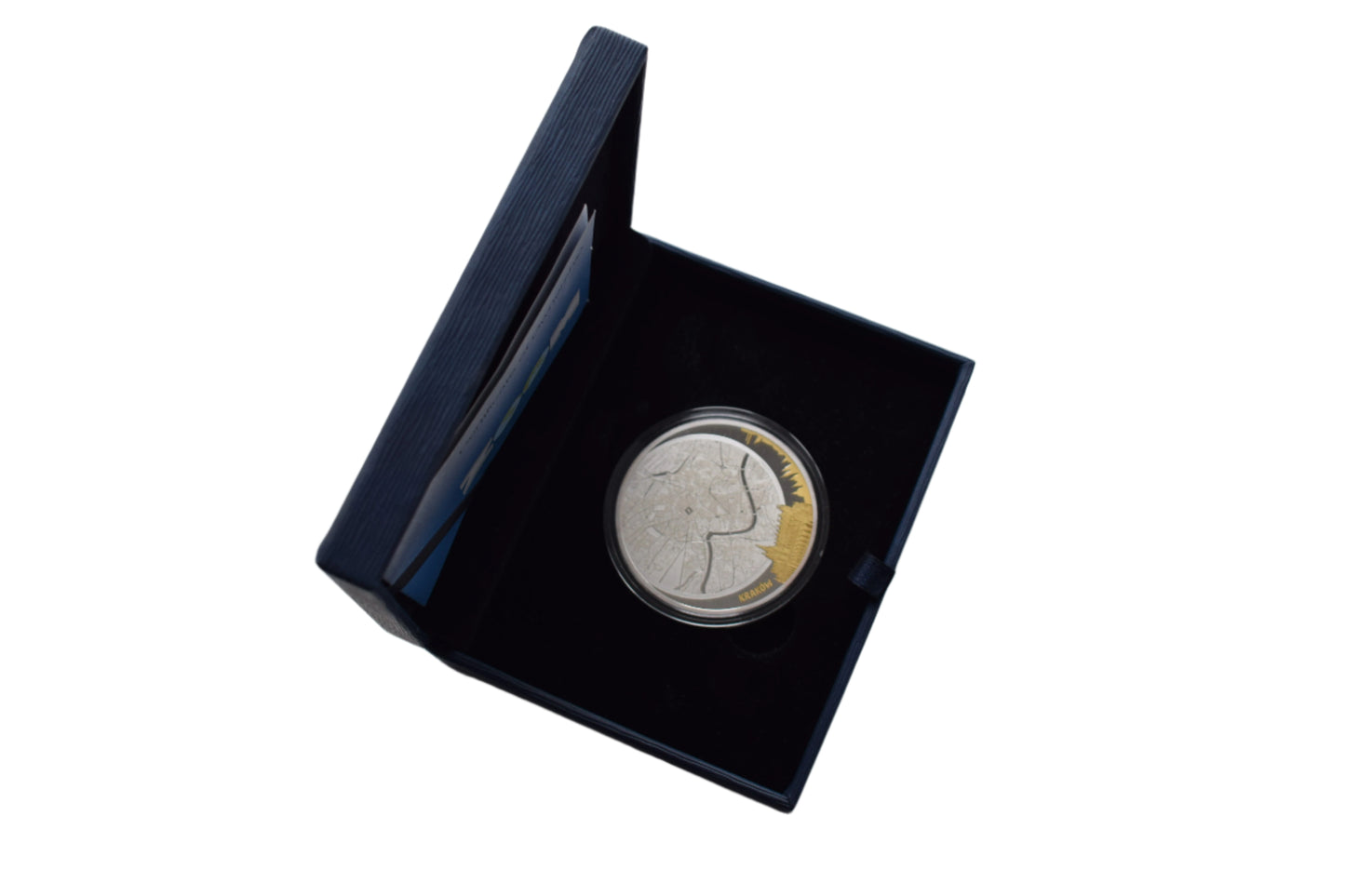 2012 Fiji Krakow Guilded $5 (62.20 g) Silver Proof Coin Box COA