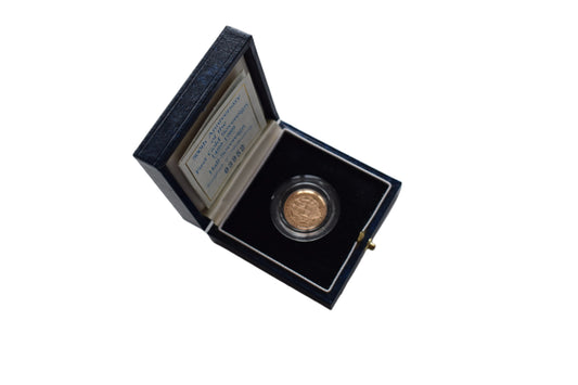 1989 RM 500th Anniversary Gold Proof Half Sovereign Box COA