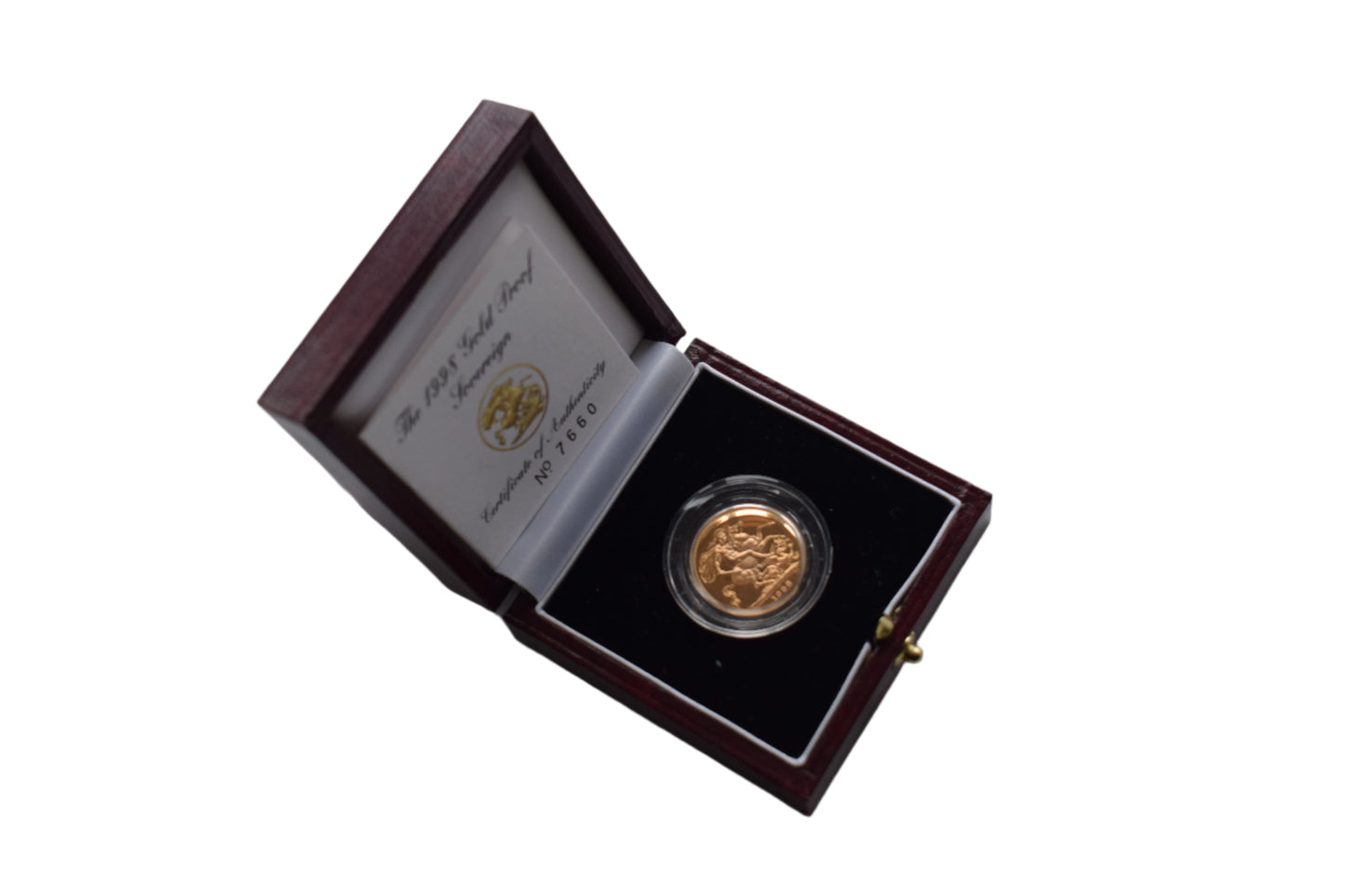 1998 RM George and Dragon (AGW 7.32 grams) Sovereign Proof Gold Coin Box COA