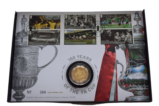 2022 Royal Mint 150th Year of FA cup £2 Gold Proof Coin AGW 15.98g Box COA