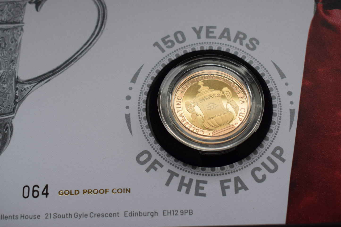 2022 Royal Mint 150th Year of FA cup £2 Gold Proof Coin AGW 15.98g Box COA