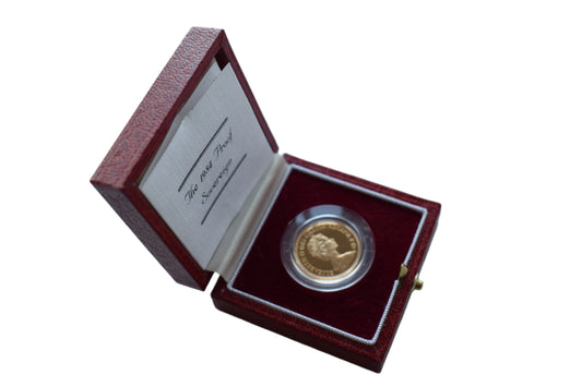 1984 George and the Dragon Gold Proof Sovereign