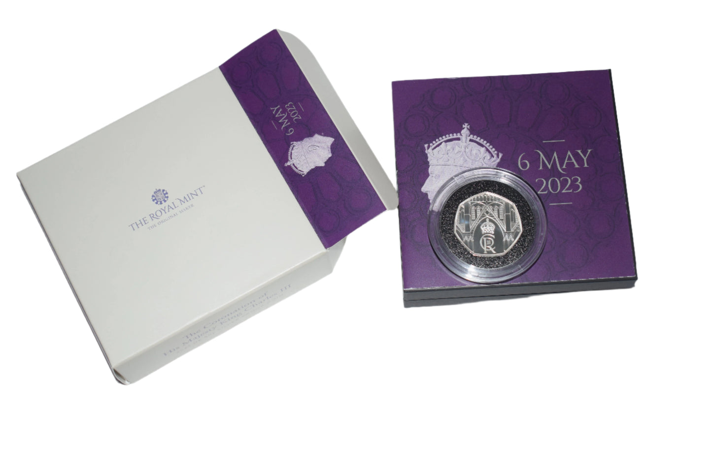 2023 Royal Mint Coronation of King Charles III 50p Silver Proof Coin Box COA