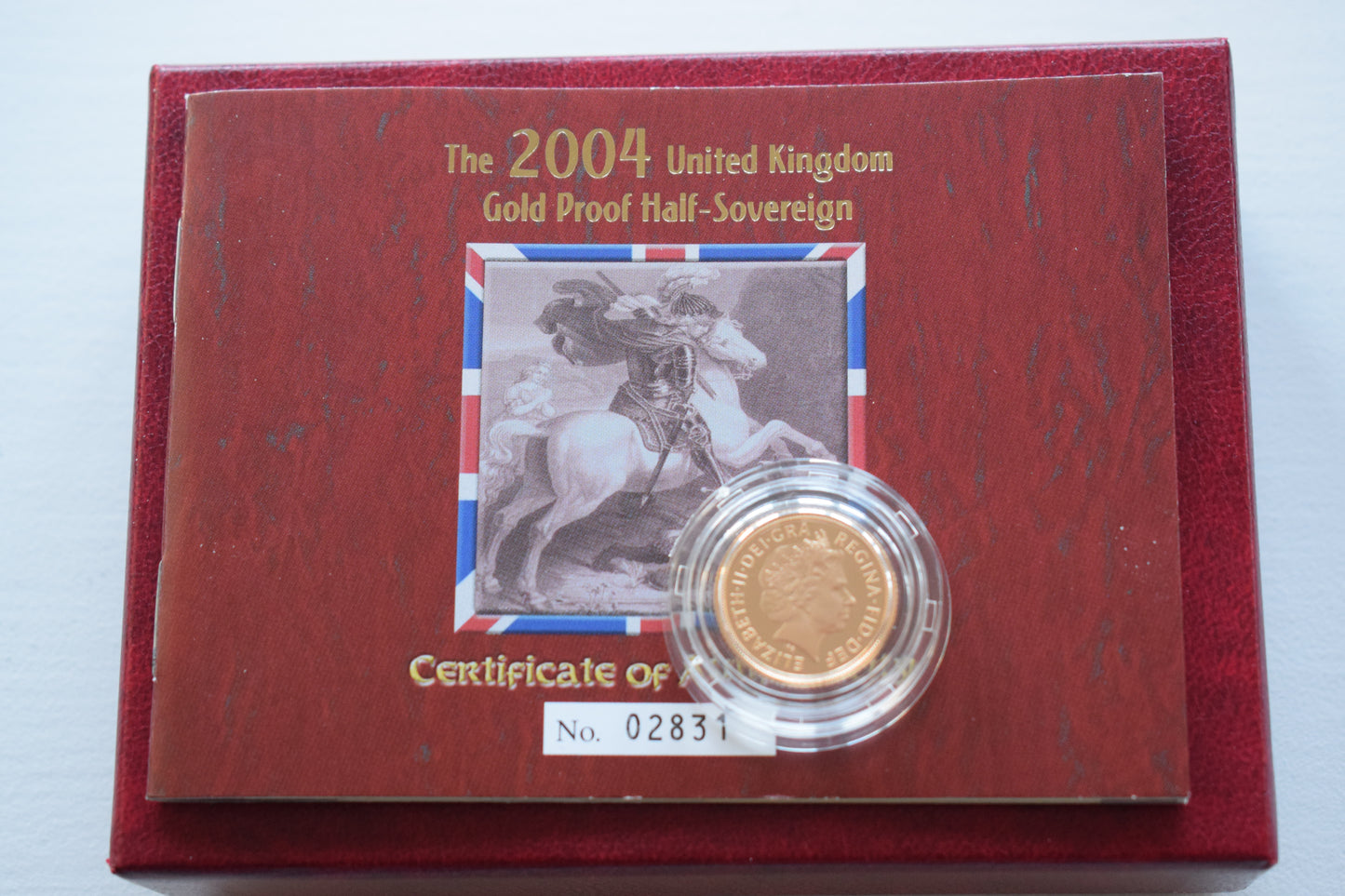 2004 Royal Mint George and the Dragon Half Sovereign Proof Gold Box COA