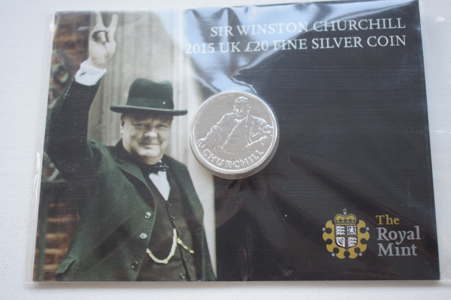 2015 Royal Mint Sir Winston Churchill £20 Fine Silver Coin