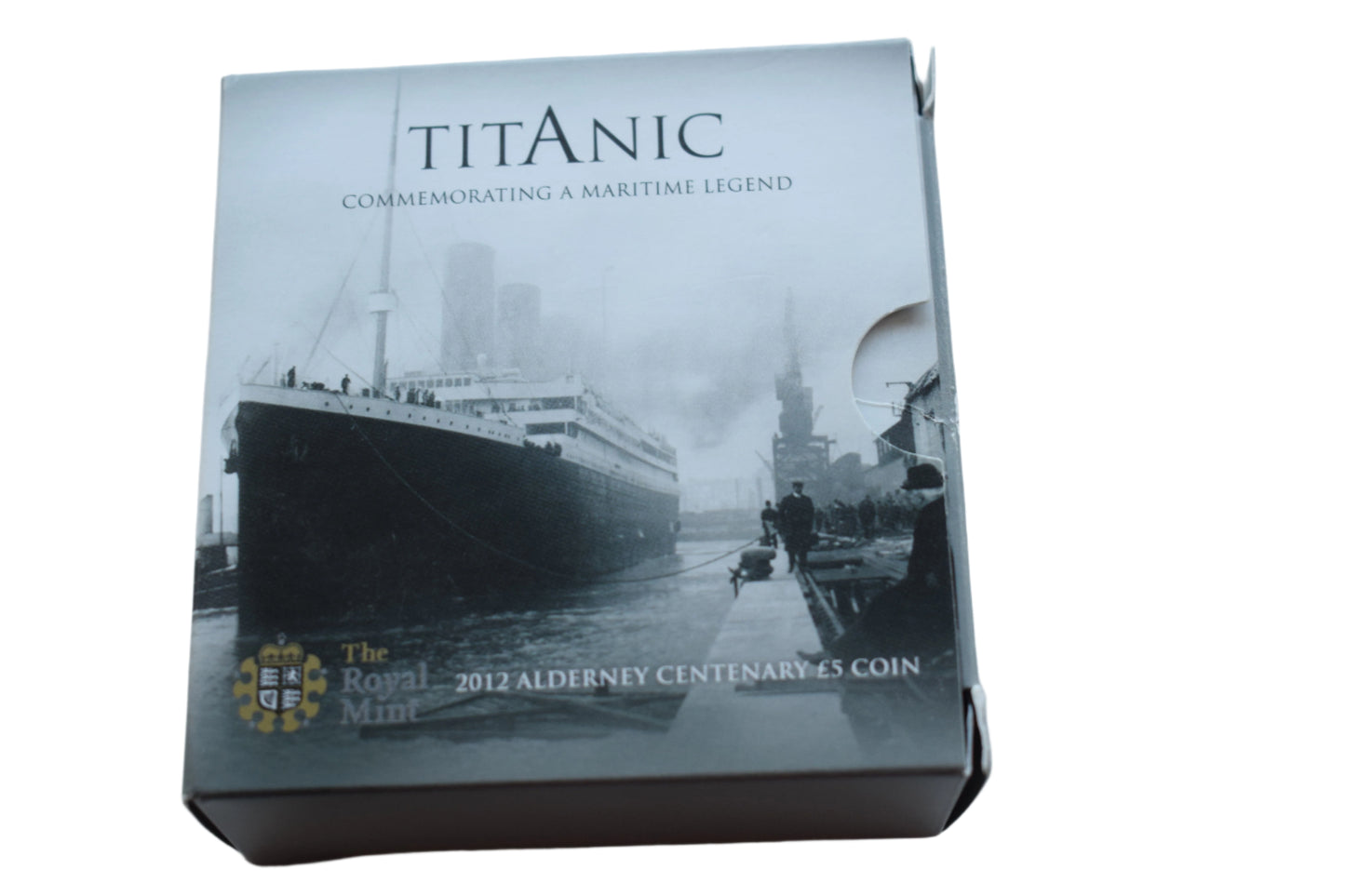 2012 Royal Mint Alderney Centenary Titanic Proof Silver £5 Coin Box COA