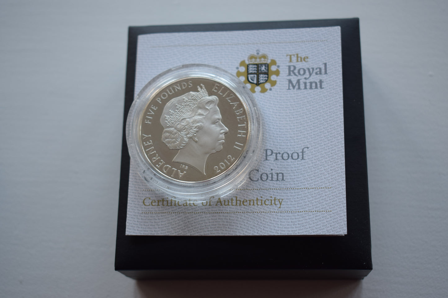 2012 Royal Mint Alderney Centenary Titanic Proof Silver £5 Coin Box COA