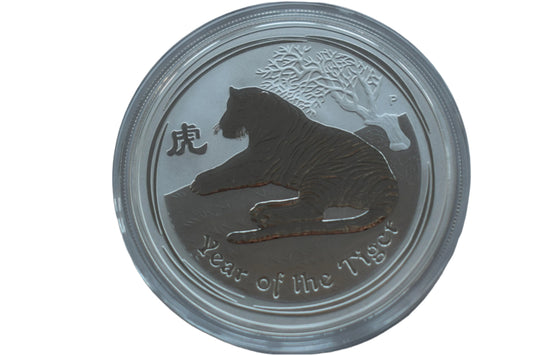 2010 Australia Mint Year Tiger Lunar Series 2 - 1 oz 999 Silver Coin