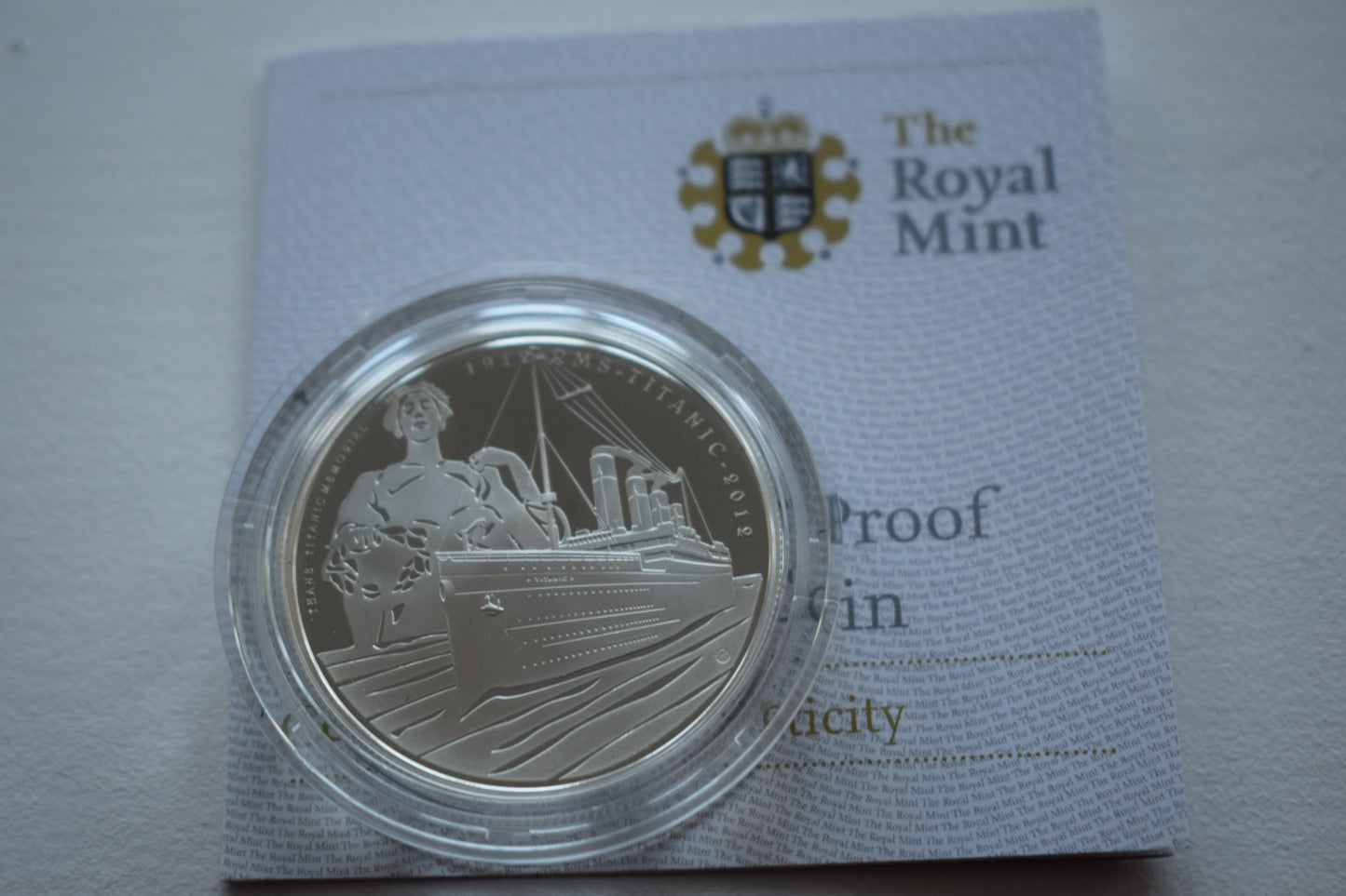 2012 Royal Mint Alderney Centenary Titanic Proof Silver £5 Coin Box COA