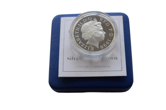 1998 Royal Mint Prince Charles 50th Birthday Silver Proof Crown £5 Coin Boxed COA