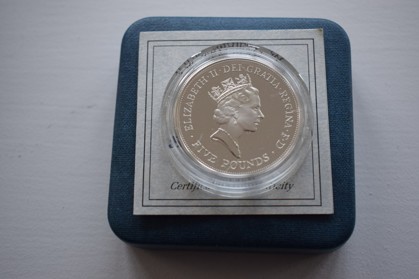 1990 Royal Mint Queen Mother 90th Birthday Silver Proof Crown £5 Coin Boxed COA