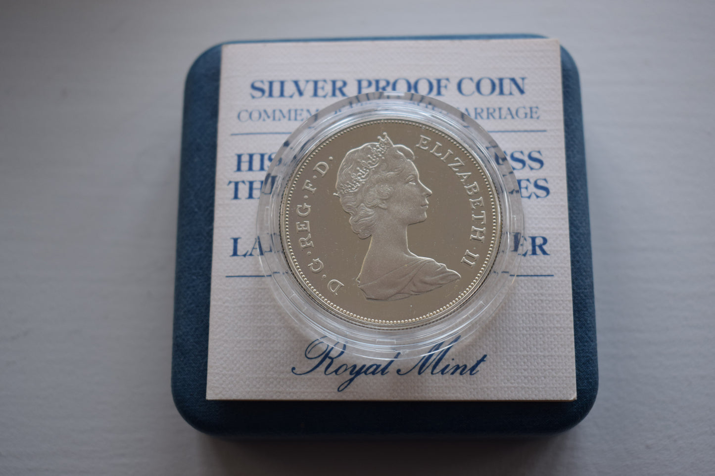 1981 Royal Mint P Charles and L Diana Marriage Silver Proof Crown £5 Coin Boxed COA