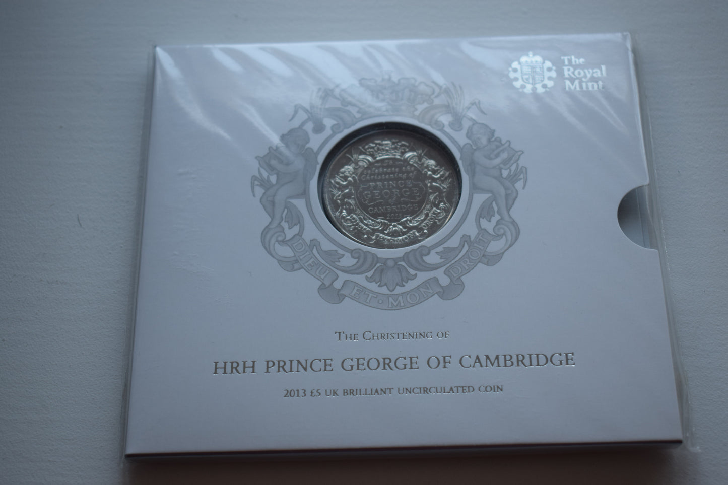 2013 Royal Mint Christening of Prince George £5 BU Cupro Nickel Coin