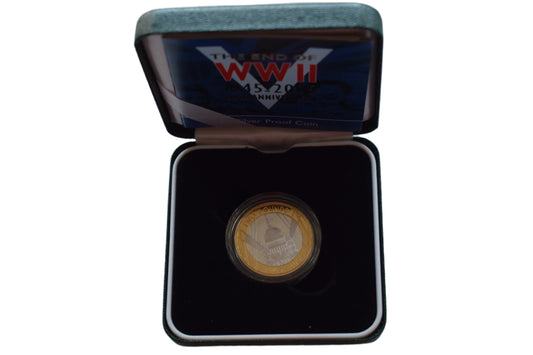 2005 Royal Mint 60th Anniversary End of World War II £2 Silver Proof coin Box COA