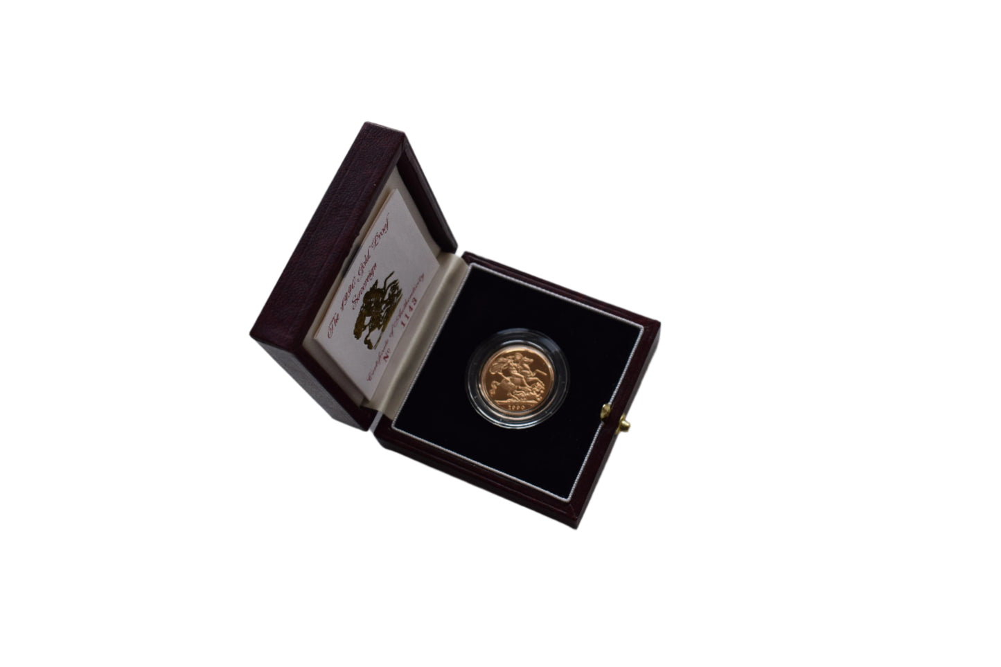 1990 Royal Mint George and the Dragon Gold Proof Sovereign
