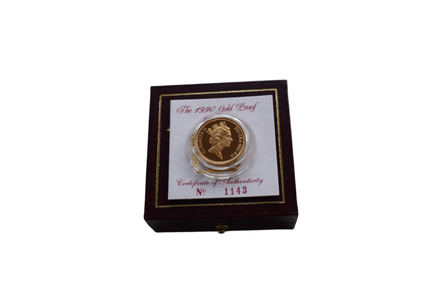 1990 Royal Mint George and the Dragon Gold Proof Sovereign