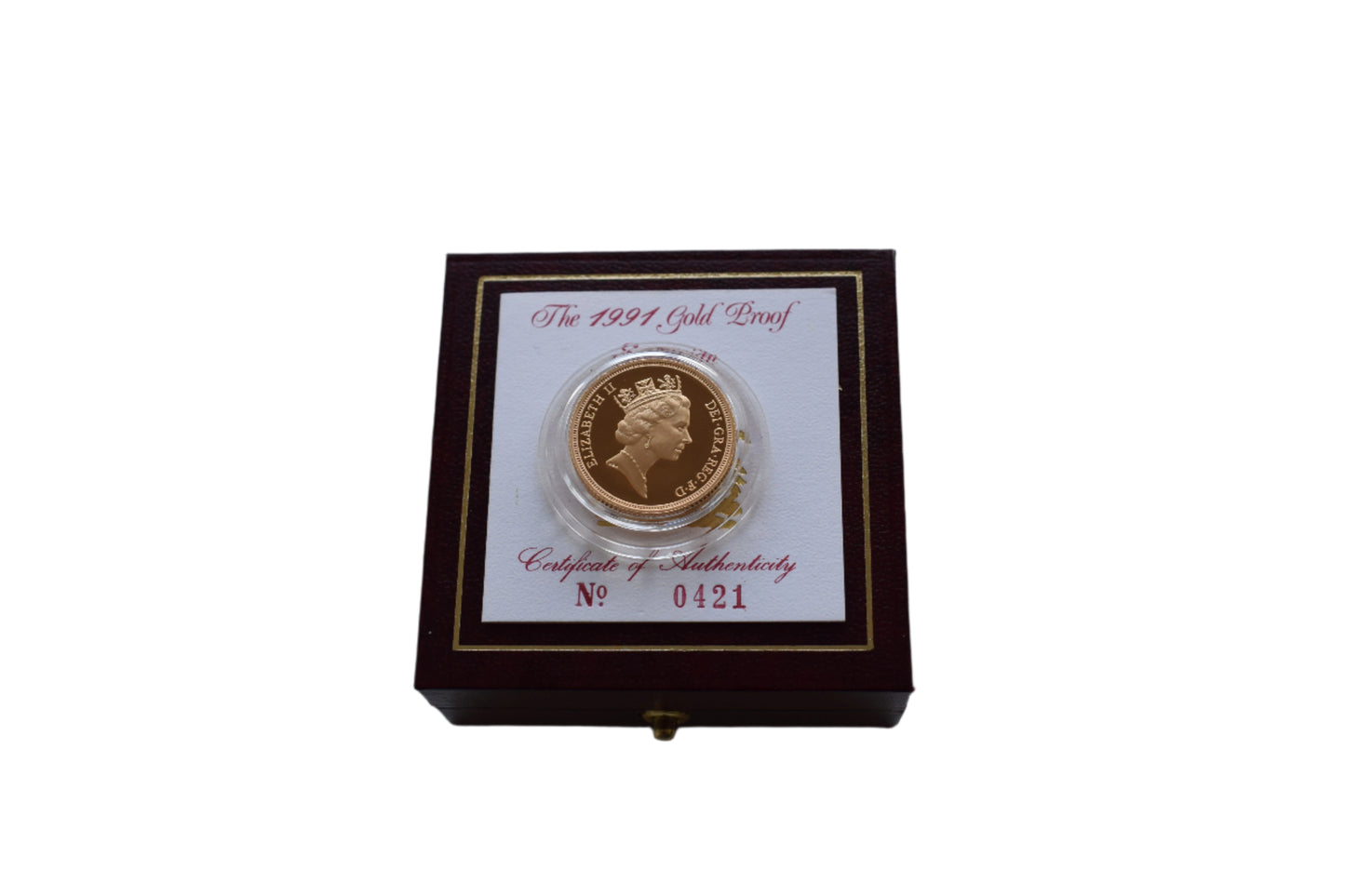 1991 Royal Mint George and the Dragon Gold Proof Sovereign