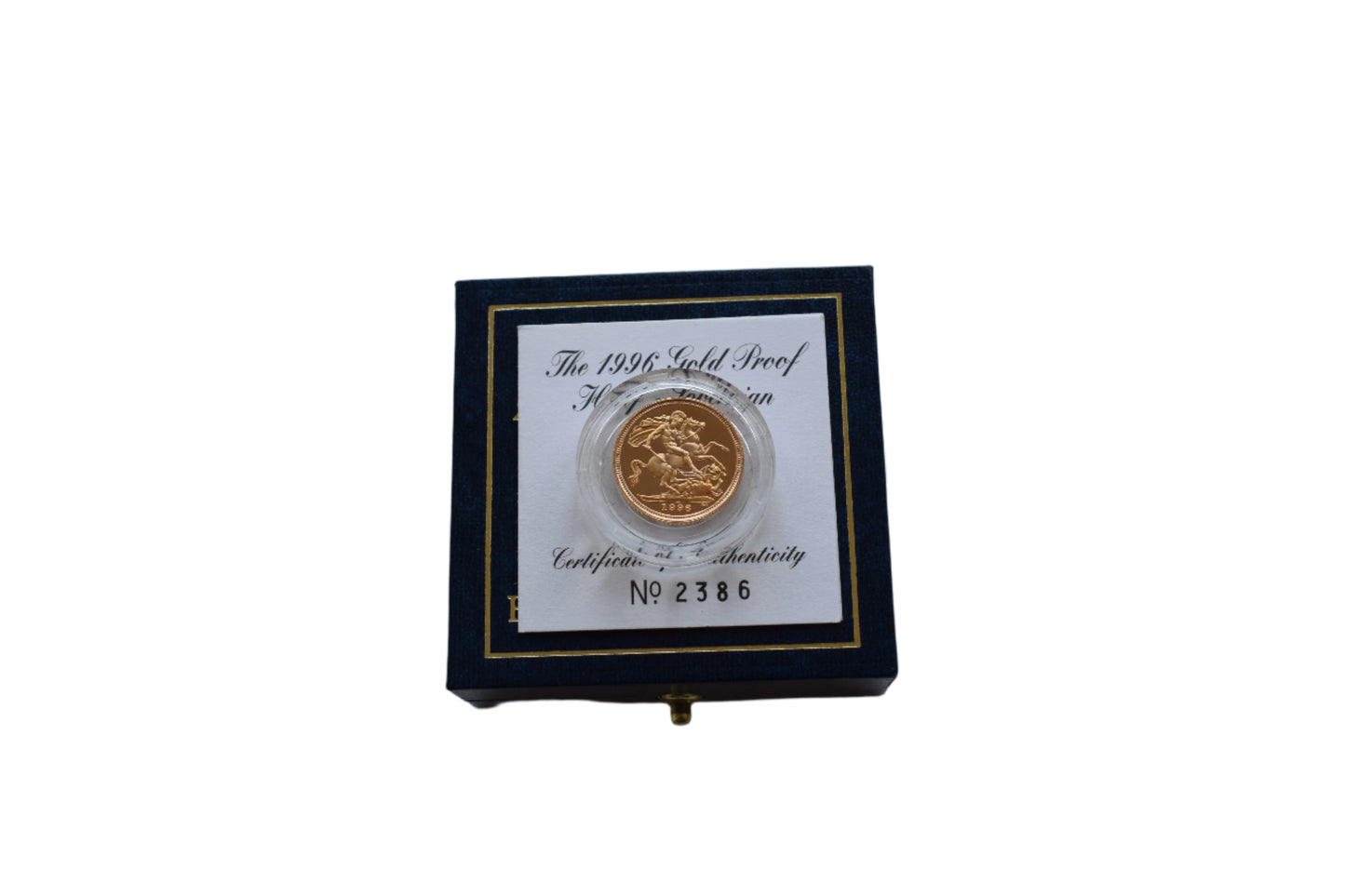 1996 George and the Dragon Gold  Proof Half Sovereign