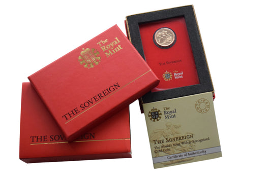 2017 Royal Mint QE II Gold sovereign India Mint Box COA