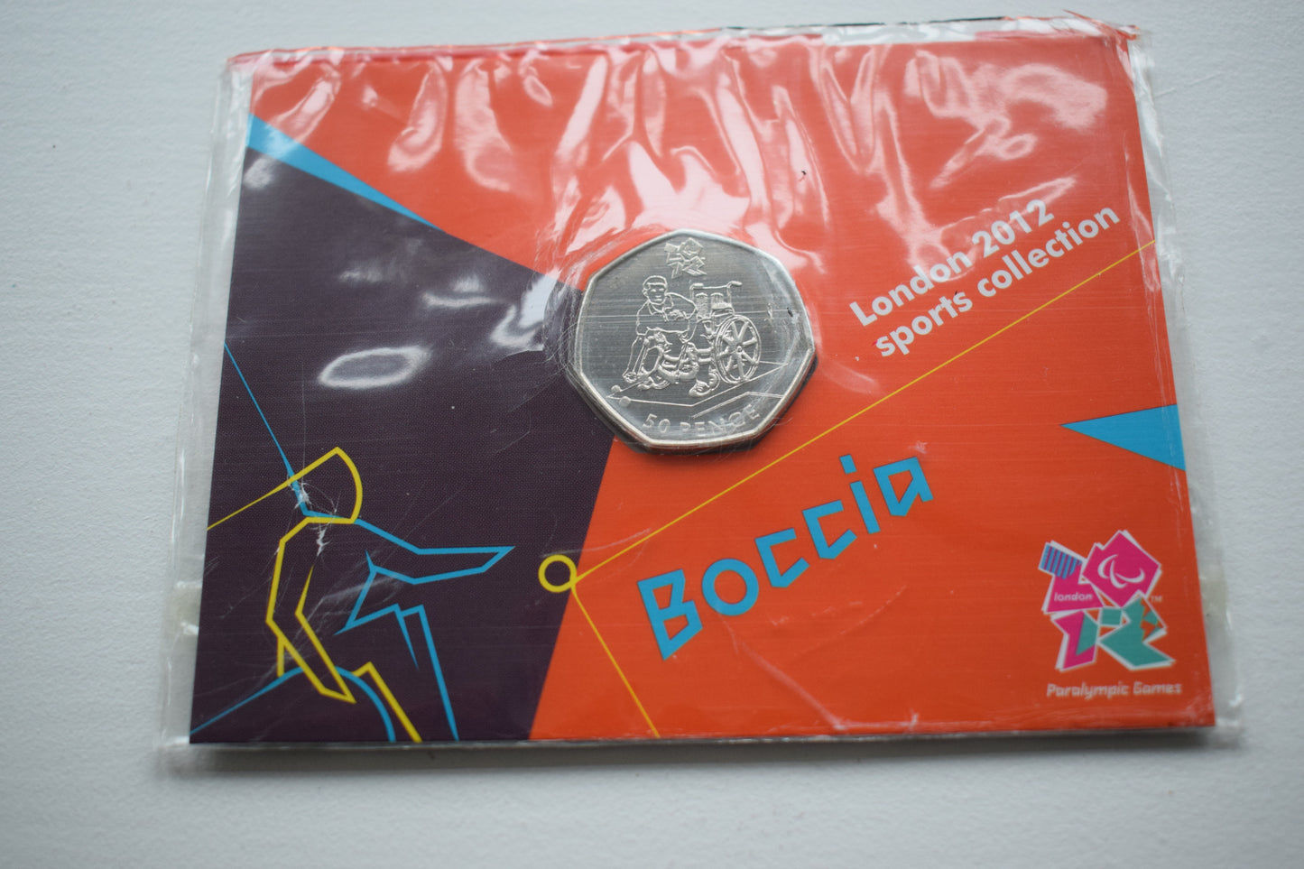 2012 Royal Mint London Olympic Boccia 50p BU Nickel Coins Sealed Cards