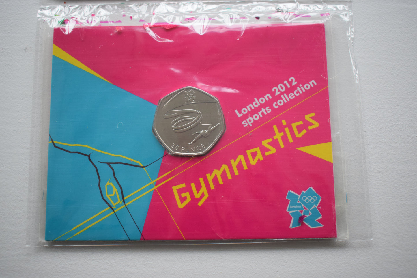 2012 Royal Mint London Olympic Gymnastics 50p BU Nickel Coins Sealed Cards