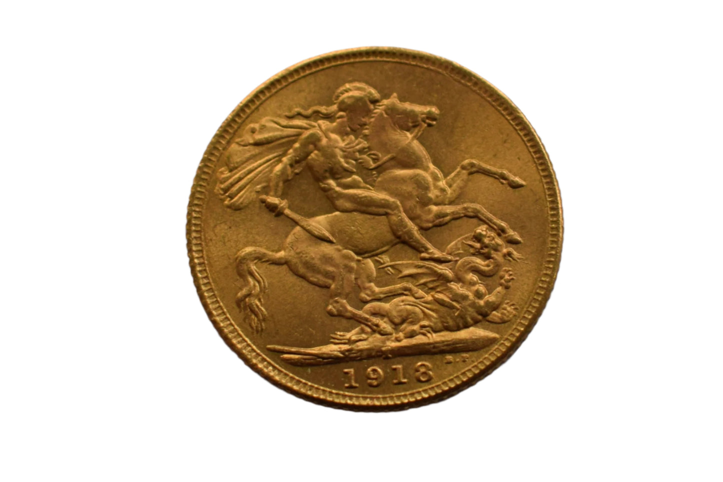 1918 Royal Mint George Dragon Gold sovereign India Mint